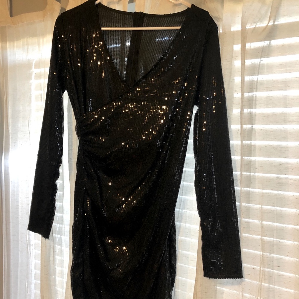 Holiday sequin mini dress